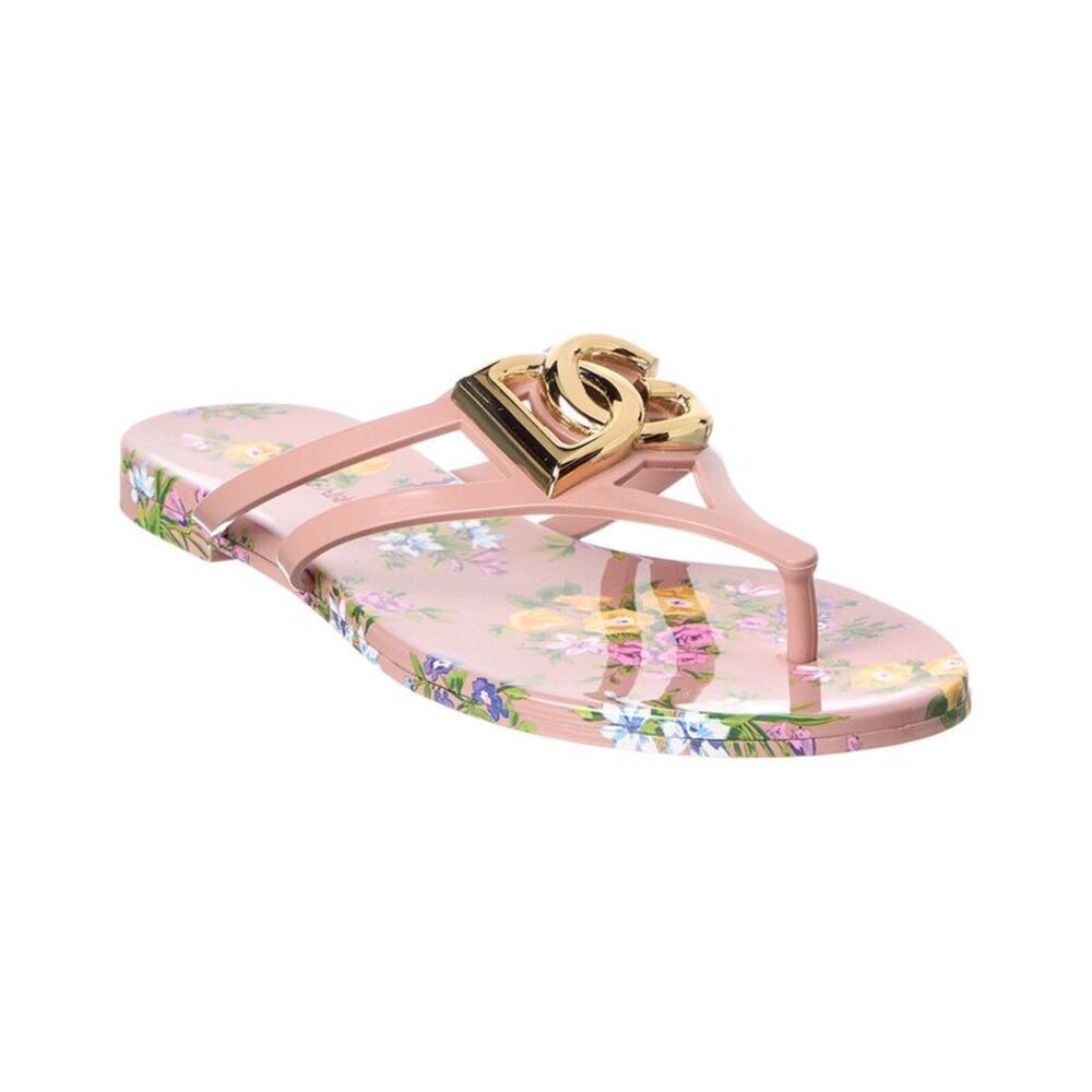Dolce & Gabbana Beachwear Rubber Sandal, Pink